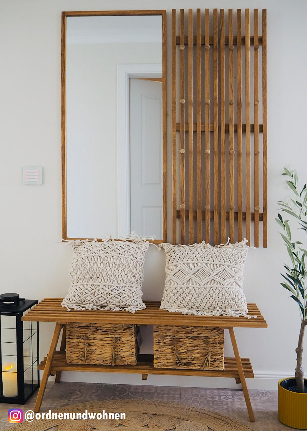 SPIEGEL - Eiche massiv - Eichefarben, Holz (50/120/2cm) - home24