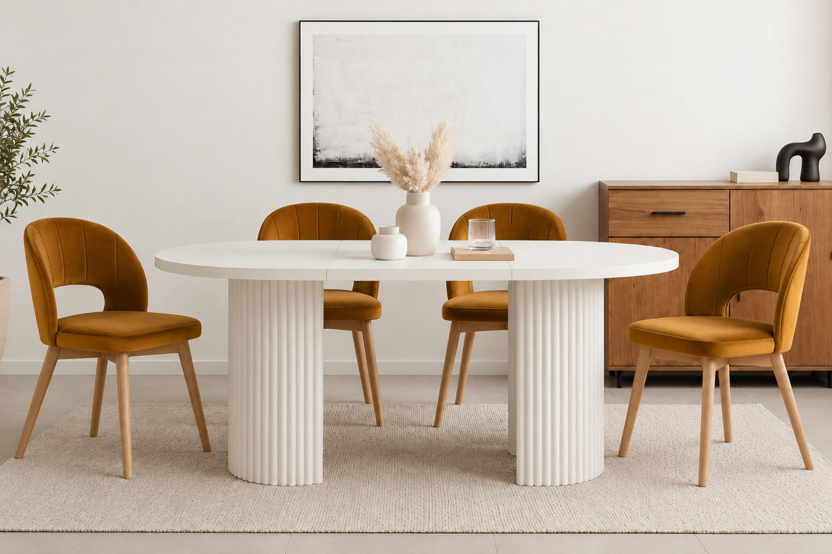 STUHL Monica 85 × 50 × 45 cm, gelb, eiche sonoma - Gelb/Sonoma Eiche, Metall (50/85/45cm) - Margaret Hadas24