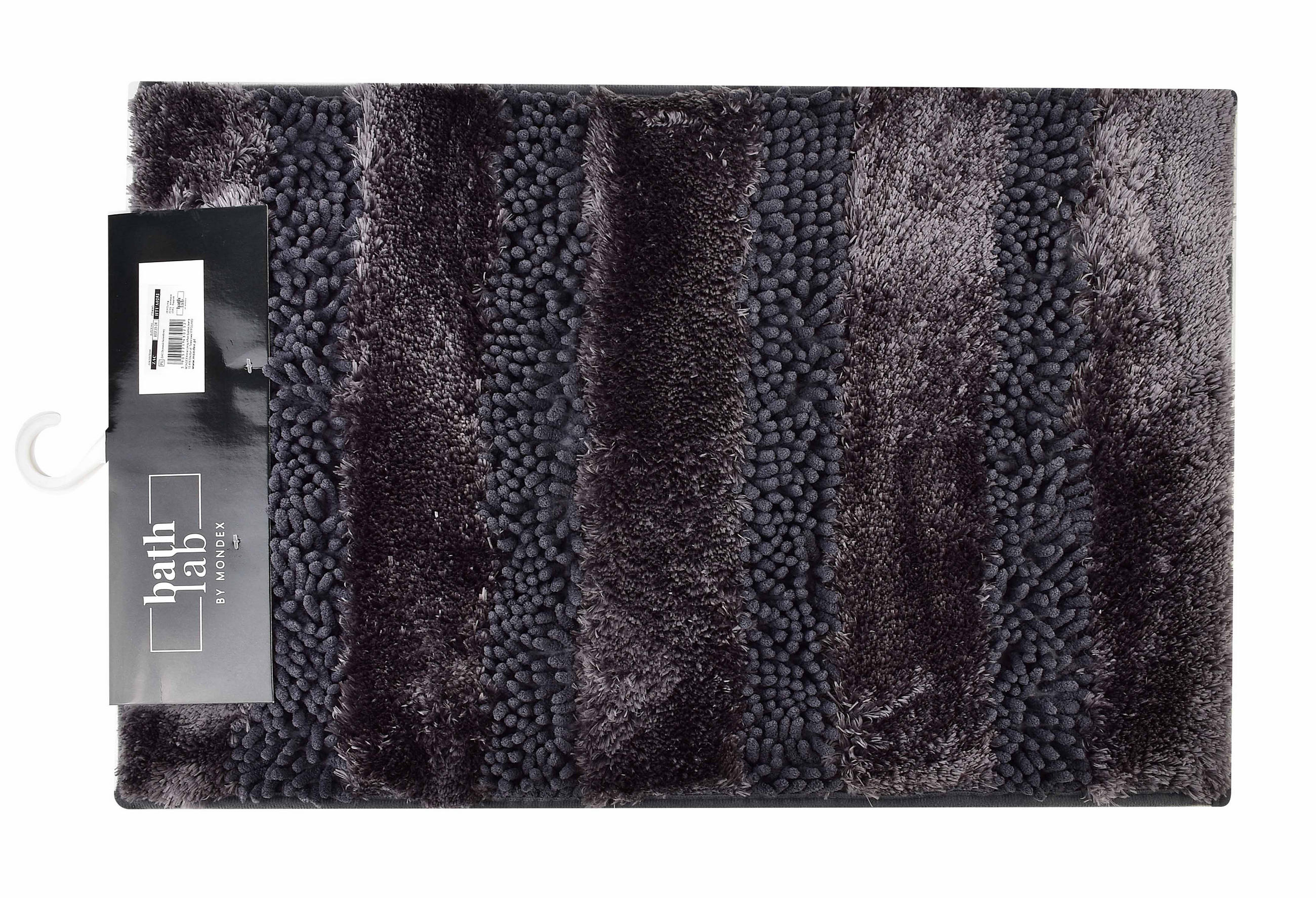 BADEMATTE Zac Grau 60/40/2 cm Textilien - Dunkelgrau, Textil (40/60cm) - Mondex