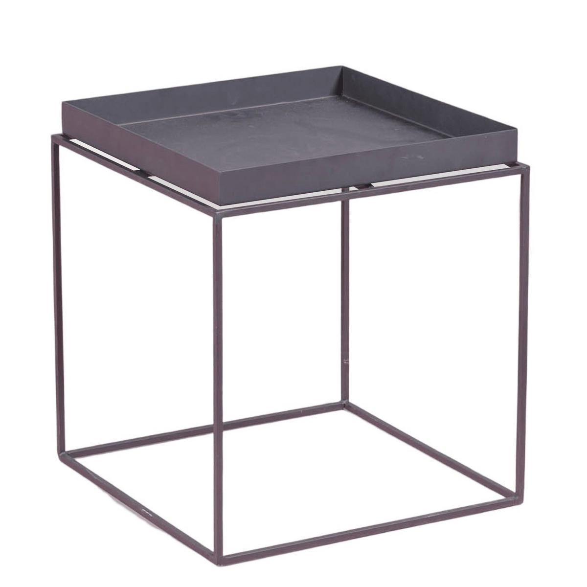 BEISTELLTISCH Quadratisch Schwarz 41/41/45 cm - Schwarz, Metall (41/41/45cm) - Nest Dream