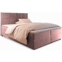 BOXBETT LENA 160x200 cm mit Matratze und Topper - Rosa - Rosa, Holz (140/200cm) - MASSENO