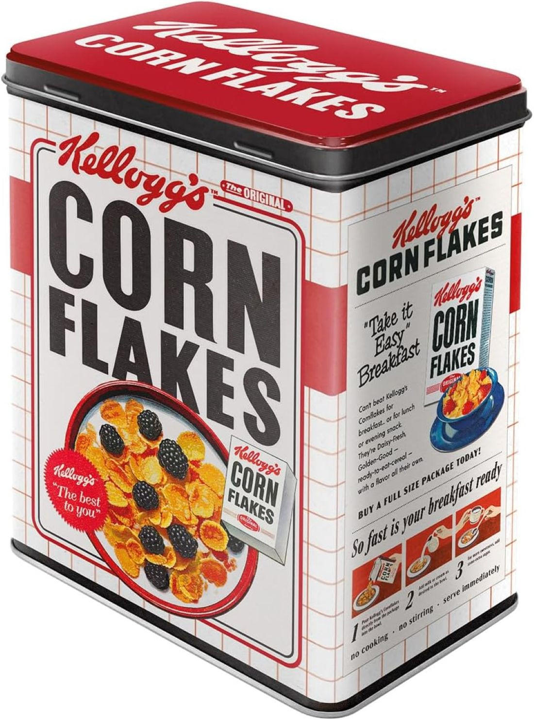 VORRATSDOSE L Kellogg's – Corn Flakes Bowl - Multicolor, Metall (14/20/10cm) - Nostalgic-Art