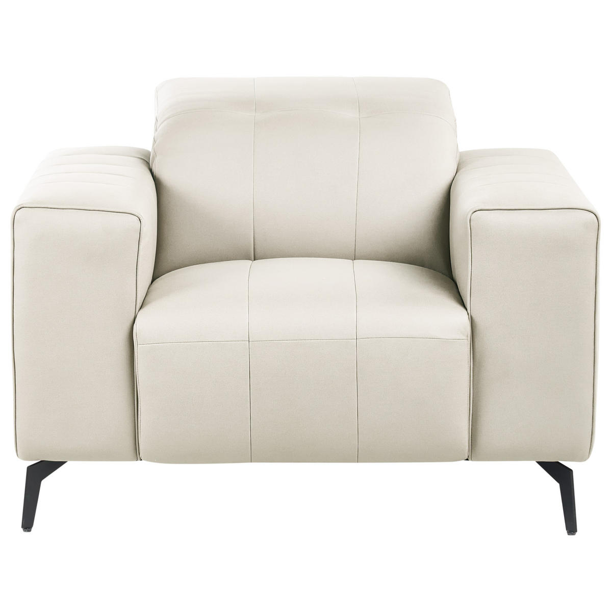 SESSEL Stoff Hellbeige Ommel - Beige, Textil (110/80/102cm) - Beliani