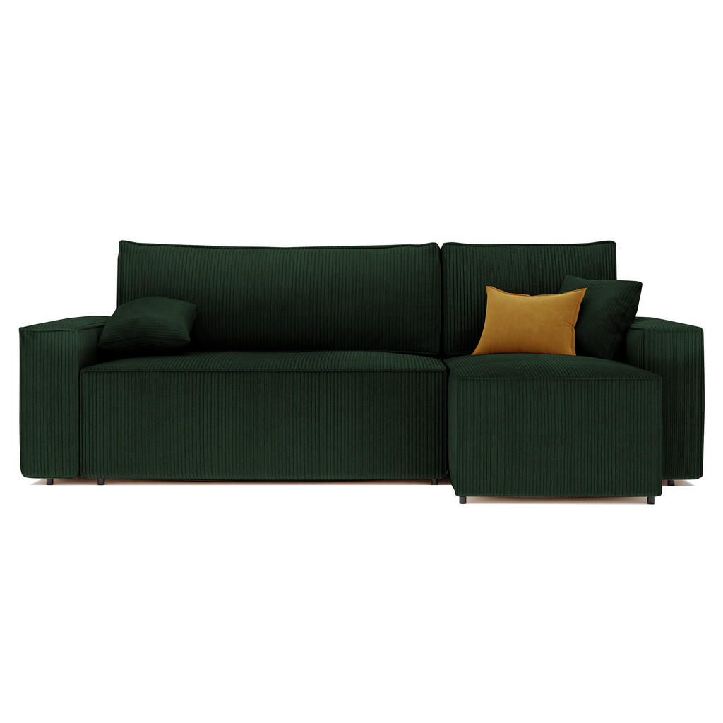 Thumbnail - Idohome Ecksofa, Grün, Textil, 4-Sitzer, L-Form,L-Form, 244x155 cm, Wohnzimmer, Sofas & Couches, Wohnlandschaften, Eckso...