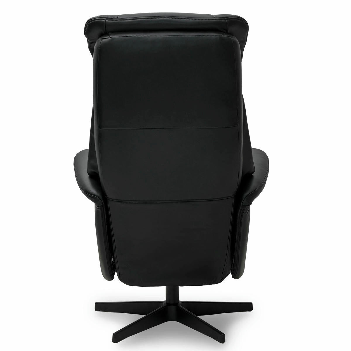 RELAXSESSEL Echtleder Schwarz - Schwarz, Leder/Metall (76/115/83cm) - Furnhouse