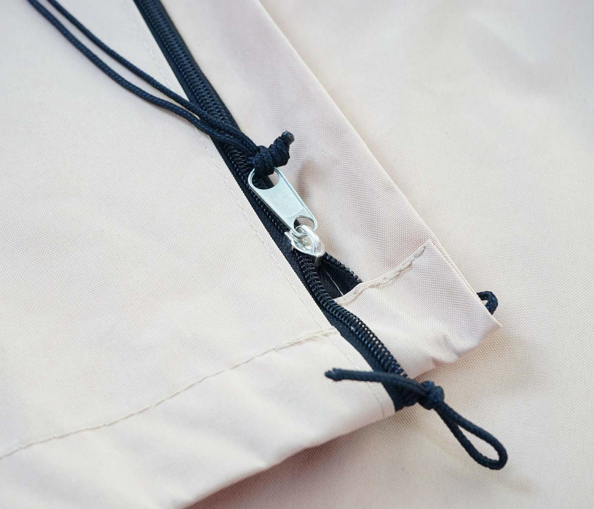 SCHIRMHÜLLE 370cm für-Marktschirm HxBxT 370x90x1cm creme mit Reißverschluss - Creme, Textil (90/370/1cm) - PROREGAL