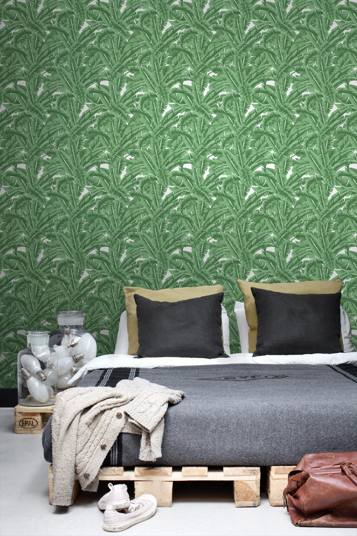 TAPETE Bananenblätter 53 cm x 10.05 m - Grün, Papier (53/1000cm) - ESTAhome