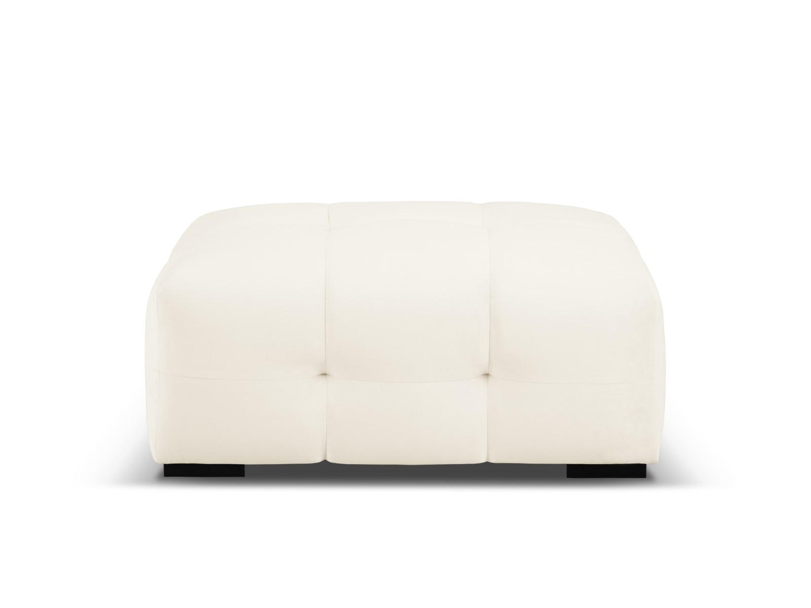 POUF Kendal aus Samt leichtes beige - Creme, Textil (104/45/72cm) - Micadoni