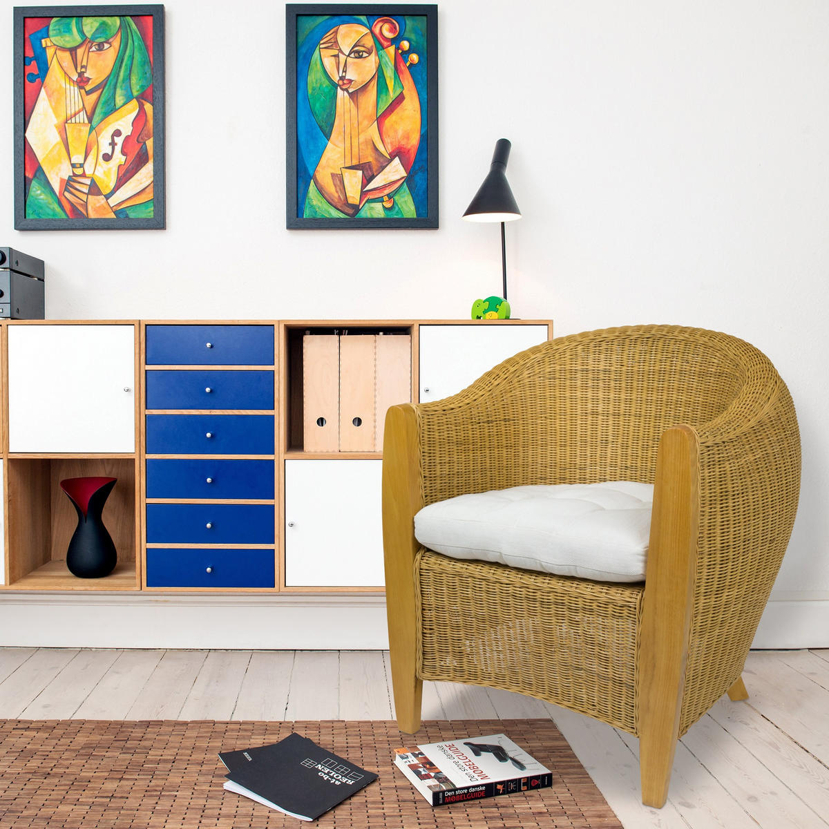 SESSEL Bari Rattansessel - Hellbraun, Holzwerkstoff (74/83/75cm) - Sedex