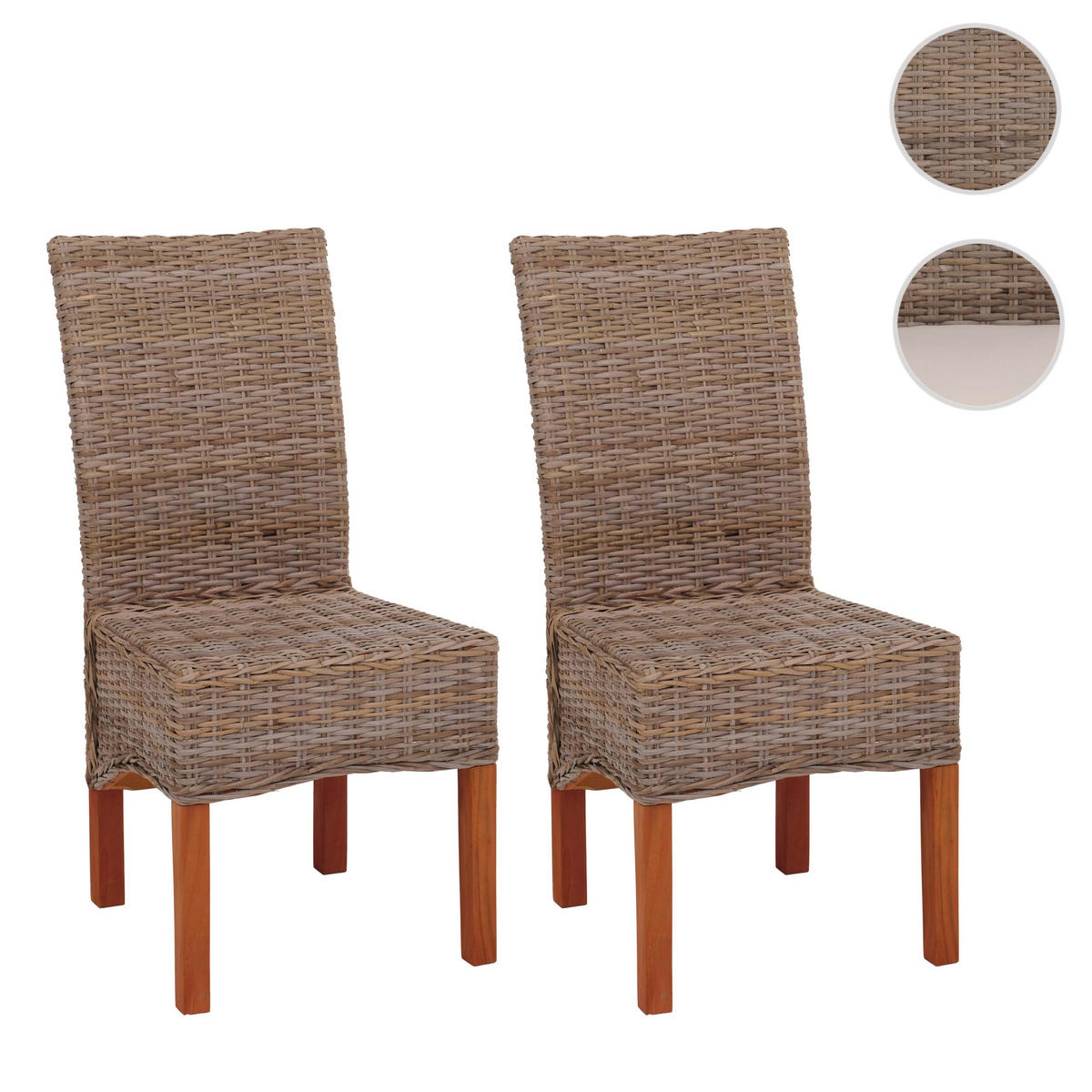 ESSZIMMERSTUHL Braun 2er-Set - Braun, Holz (46/97/50cm) - MCW