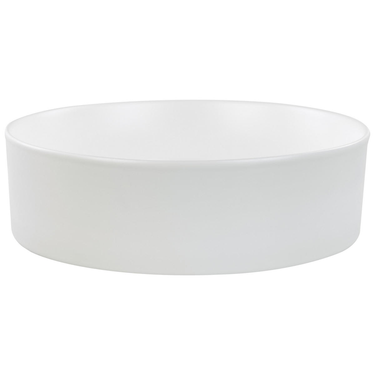 AUFSATZWASCHBECKEN 40 cm Cremeweiß Tebar - Creme, Keramik (40/12/40cm) - Beliani