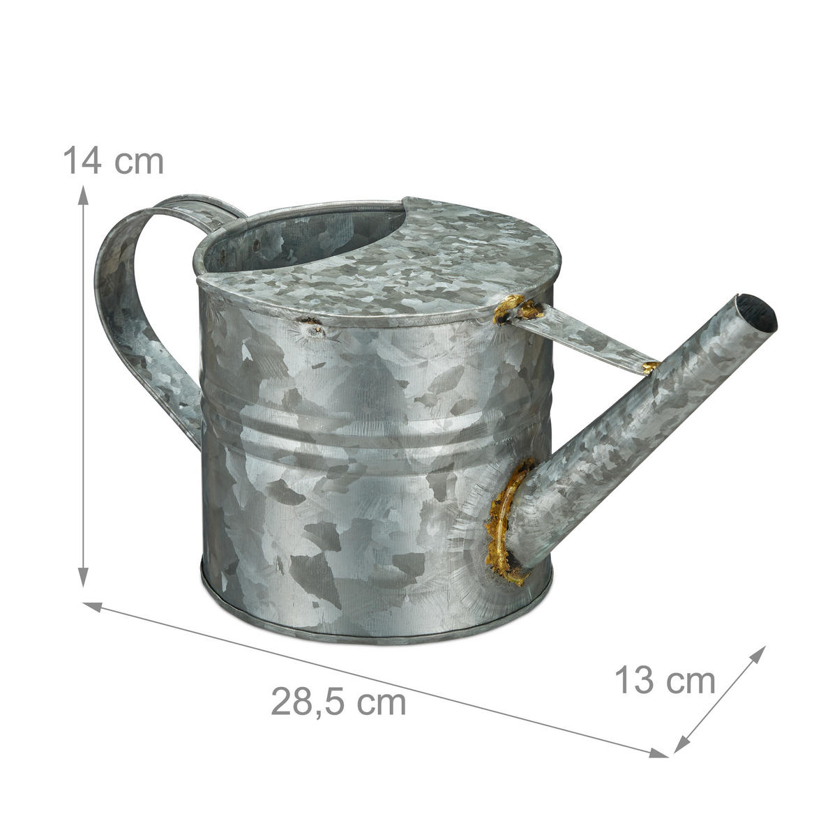 GIESSKANNE - Silberfarben, Metall (28.5/14/13cm) - Relaxdays