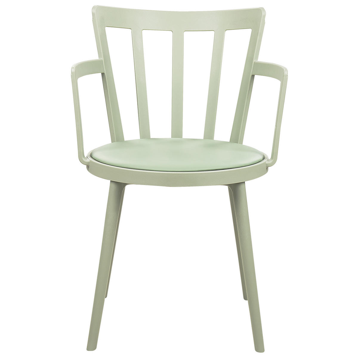 ESSZIMMERSTUHL 4er-Set Kunststoff Hellgrün Morill - Grün, Kunststoff (45/77/52cm) - Beliani