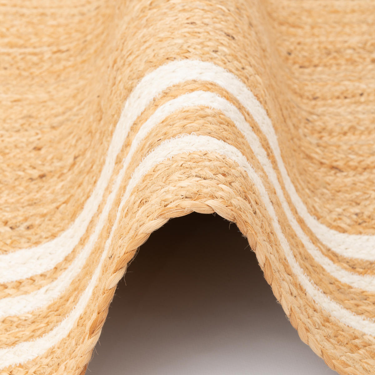 NATURFASER TEPPICH JUTE SALSA BORDÜRE - Creme, Textil (140/200cm) - Pergamon