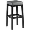 BARHOCKER Lederlook Grau - Schwarz/Grau, Textil/Metall (37/78/37cm) - CLP