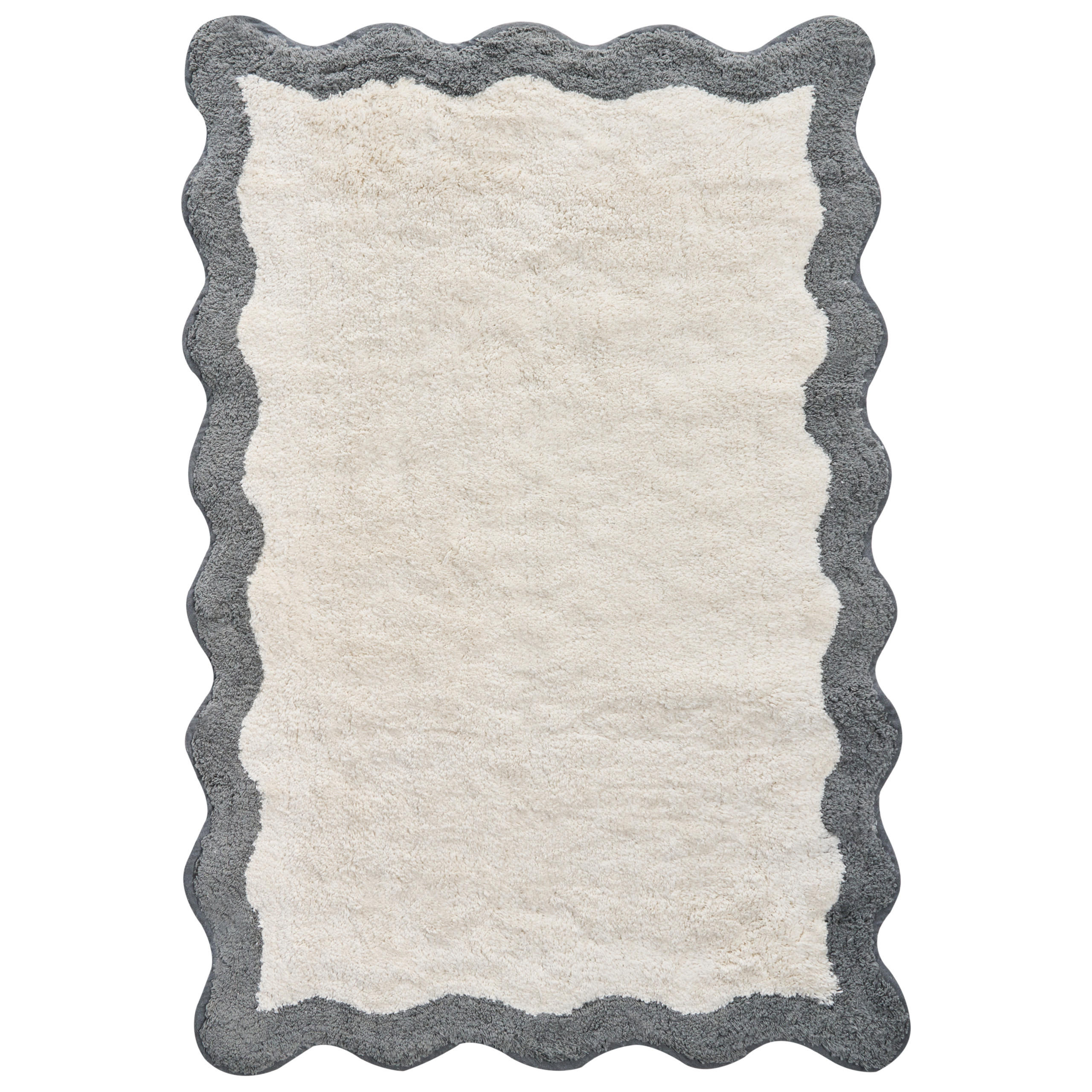 Beliani KOUPELNOVÁ PŘEDLOŽKA Šedá/Béžová 60/90 cm Bavlna Nangal