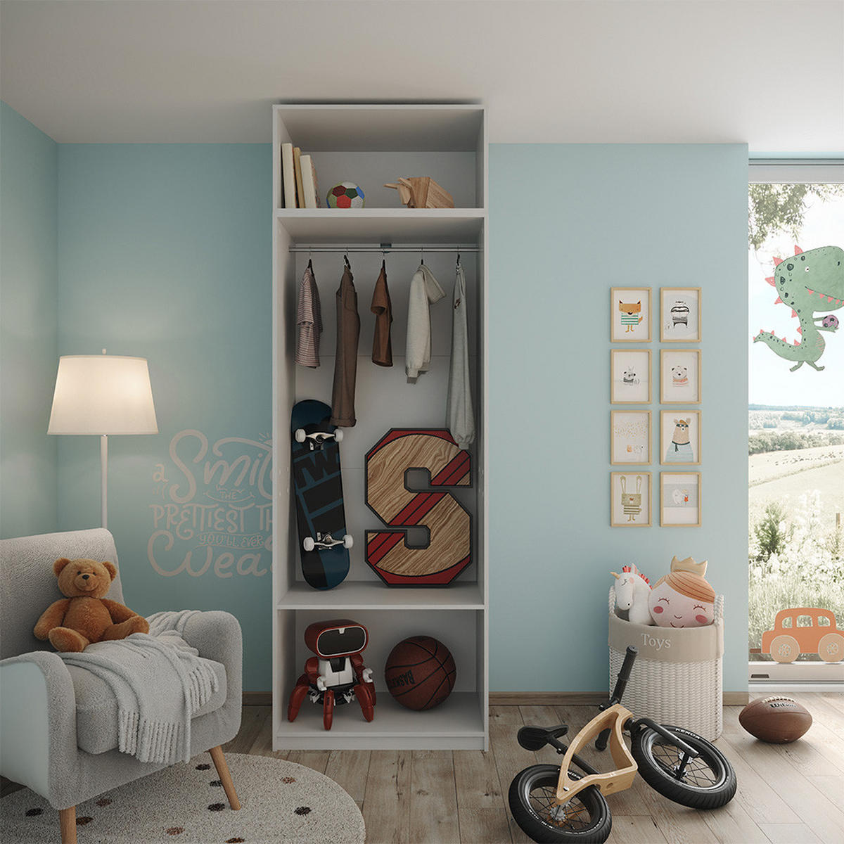 SCHRANKAUFSATZ Elmo Weiß 80 x 40 cm - Weiß, Holzwerkstoff (80/40/50cm) - Vicco