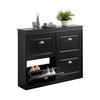 SCHUHSCHRANK Schwarz - Schwarz, Holzwerkstoff (105/82/24cm) - SoBuy