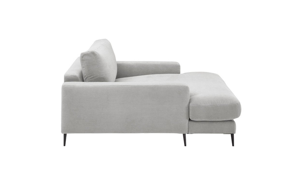 LONGSEAT CARA Silber Cord - Silberfarben/Schwarz, Textil/Metall (132/84/170cm) - KAWOLA