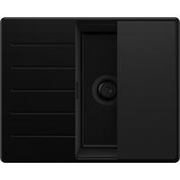 SPÜLBECKEN Kopenhagen, 2-er set Alles Schwarz 62/50 cm 1 Becken + Ablauf-Set + Schneidebrett ab 45er Unterschrank - Schwarz, Kunststoff (62/20/50cm) - Primagran