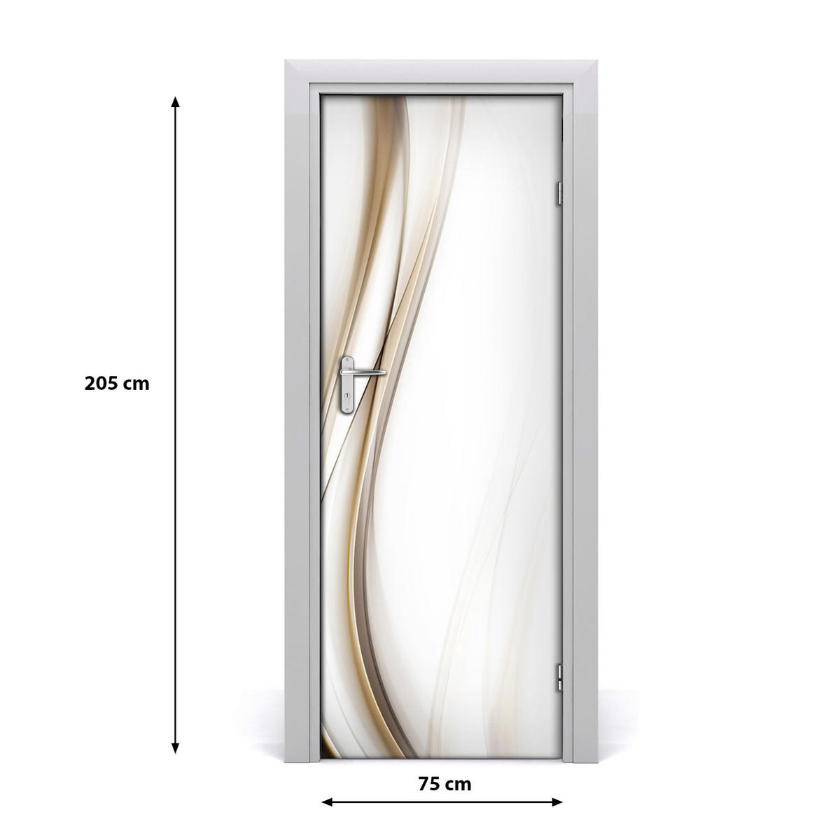 TÜRAUFKLEBER 75x205 cm Dekorativ für Türen - Grau, Kunststoff (75/205/0.01cm) - TULUP