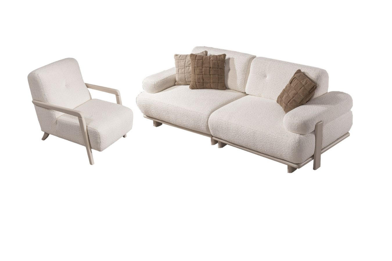 Villa Möbel Sitzgarnitur Creme 230x83x100 cm