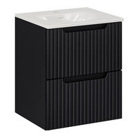 WASCHTISCH Newport-56 - Schwarz, Holzwerkstoff (51/59/40cm) - Lomado