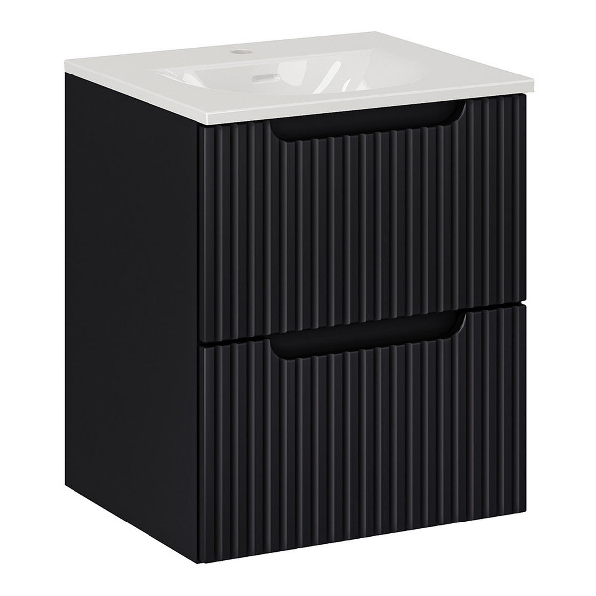 WASCHTISCH Newport-56 - Schwarz, Holzwerkstoff (51/59/40cm) - Lomado