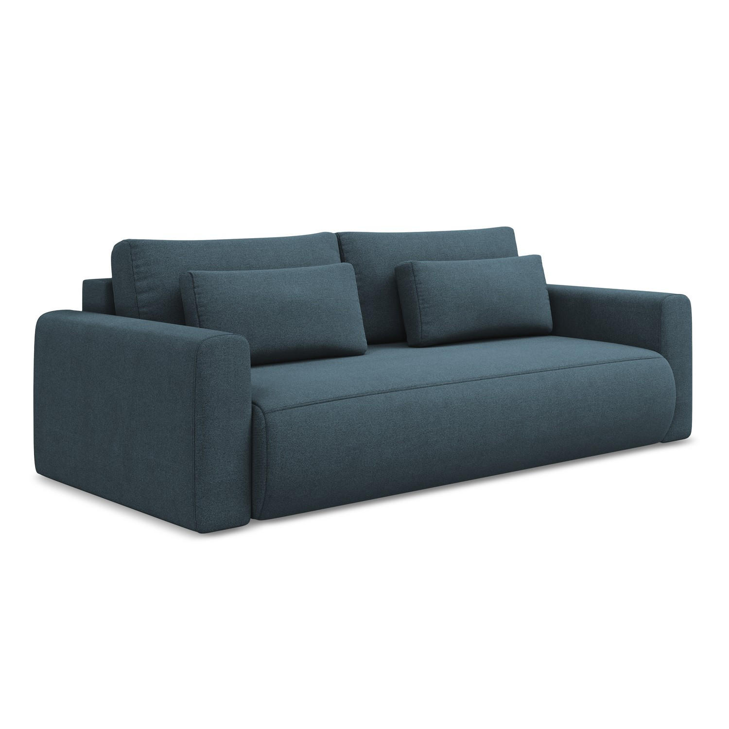 3-SITZER SOFA mit Schlaffunktion Strukturstoff Stoff Blau - Blau/Blaugrau, Kunststoff/Textil (238/82/105cm) - LaMiaSofa