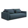 3-SITZER SOFA mit Schlaffunktion Strukturstoff Stoff Blau - Blau/Blaugrau, Kunststoff/Textil (238/82/105cm) - LaMiaSofa