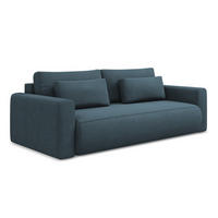 3-SITZER SOFA mit Schlaffunktion Strukturstoff Stoff Blau - Blau/Blaugrau, Kunststoff/Textil (238/82/105cm) - LaMiaSofa