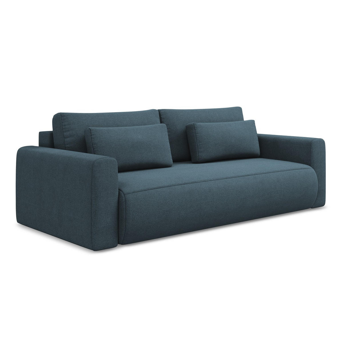 3-SITZER SOFA mit Schlaffunktion Strukturstoff Stoff Blau - Blau/Blaugrau, Kunststoff/Textil (238/82/105cm) - LaMiaSofa