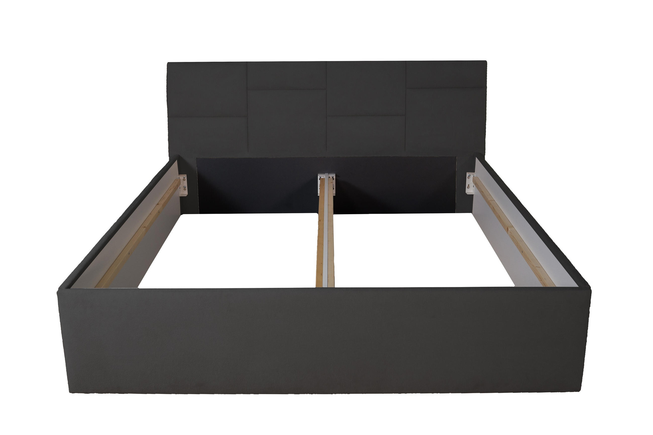 POLSTERBETT Damas Anthrazit 120 x 200 x 32 cm Mit hochwertiger Matratze H2 (bis 100 kg) und Lattenrost - Anthrazit, Holz (120/200cm) - Halmon Schlafkomfort Betten 