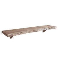 WANDREGAL Akazie 120x30x18 Natural Stone lackiert FREEFORM #139 - Beige, Holz (120/18/30cm) - Massivmoebel24