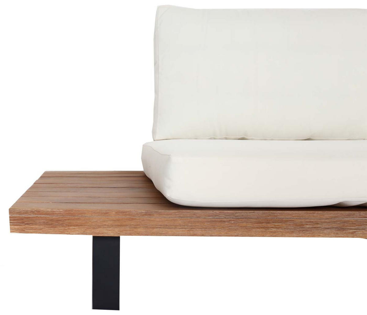 GARTENGARNITUR mit Sessel Hellbraun Cremeweiß - Braun, Holz - PROREGAL