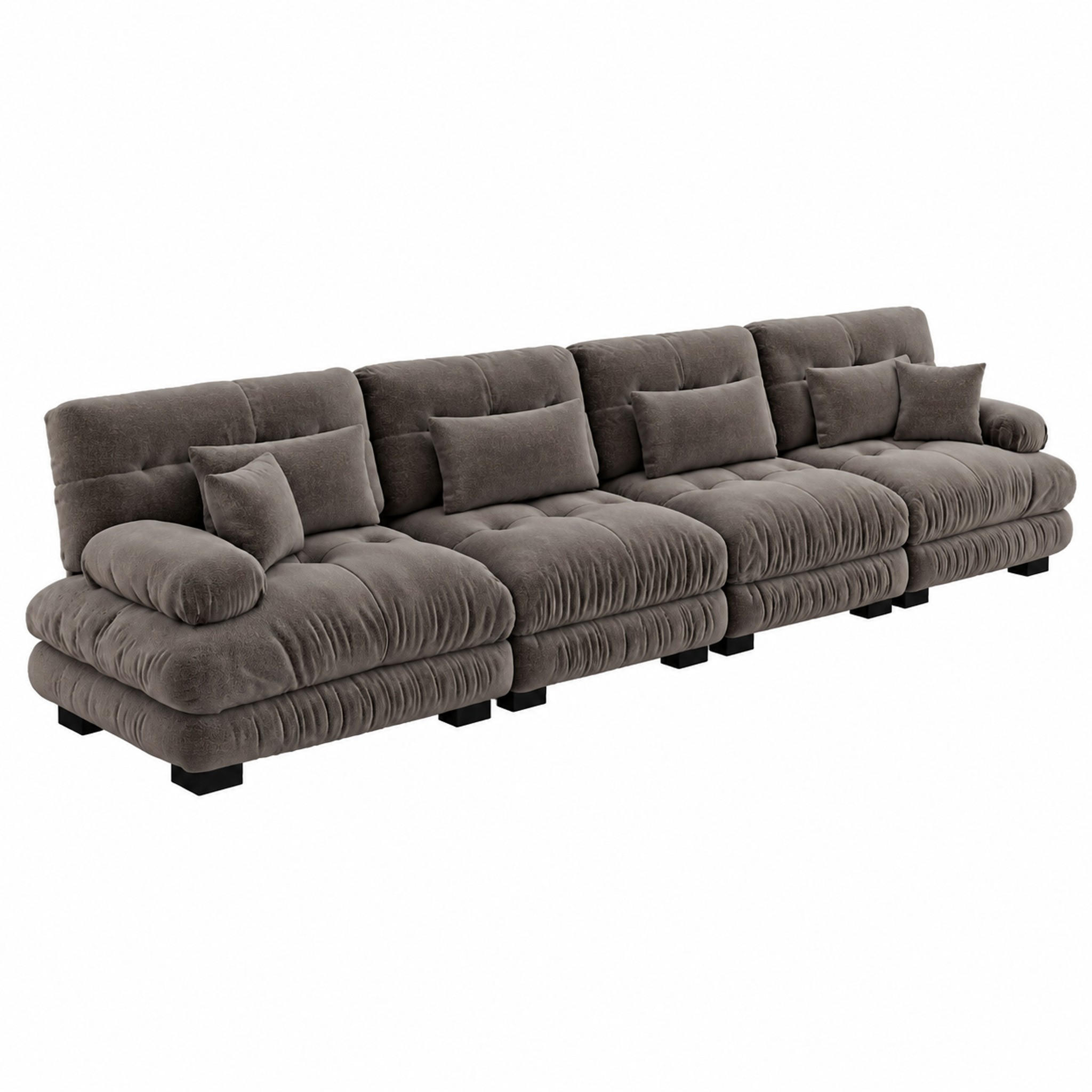Meubliv Sofa Dunkelgrau 77x81x406 cm