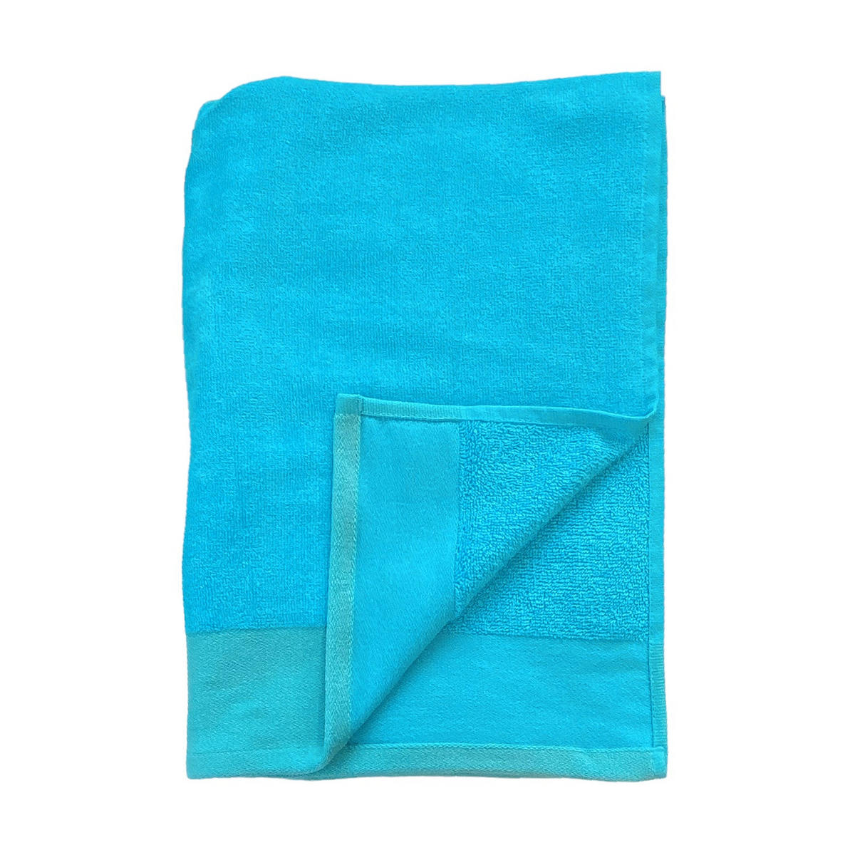 BADETUCH Velours uni Shady Türkis 140x180 370g/m² - Blau, Textil (140/180cm) - LE COMPTOIR DE LA PLAGE