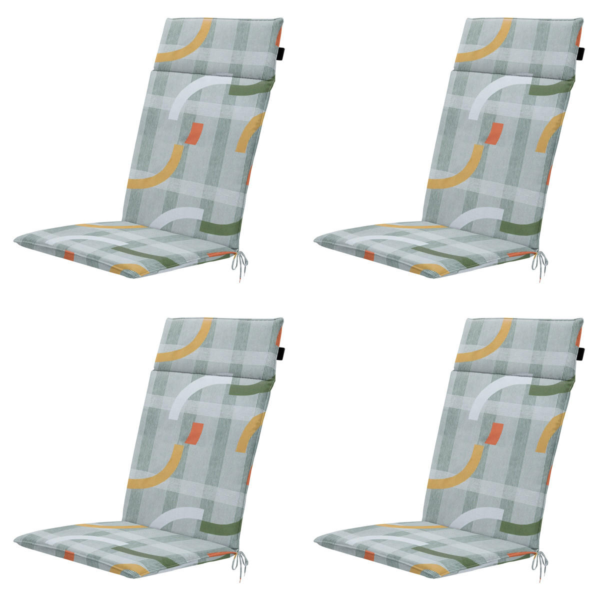 GARTENSTUHLKISSEN Tess 120/50 cm 4er-Set - Orange, Textil (50/8/120cm) - Madison
