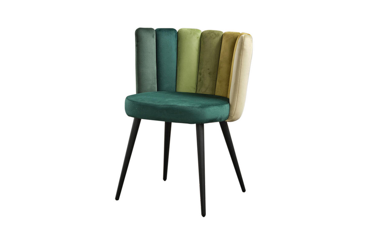 STUHL JADA Grün Velvet - Grün, Textil (59/86/55cm) - KAWOLA