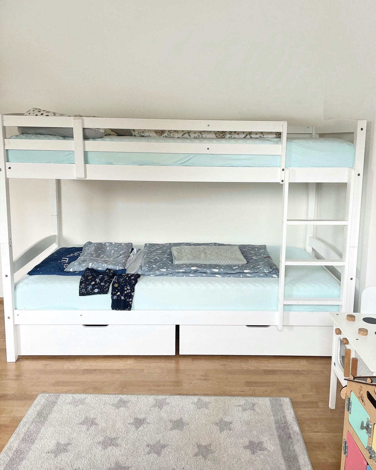 HOCHBETT Weiß 90-200 cm Regat - Weiß, Holz (90/200cm) - Beliani