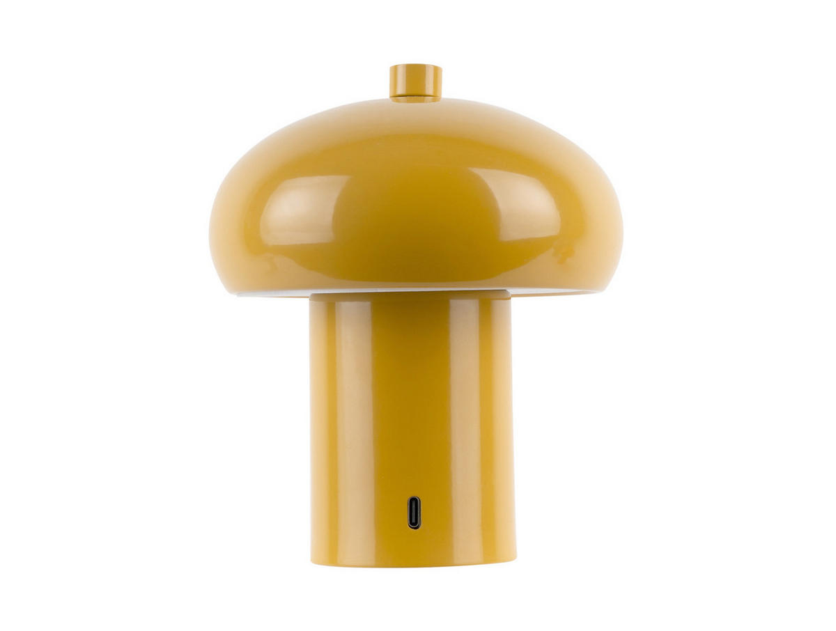 TISCHLAMPE Retro Seta Gelb 12.5/12.5/15 cm - Gelb, Metall (12.5/12.5/15cm) - Leitmotiv
