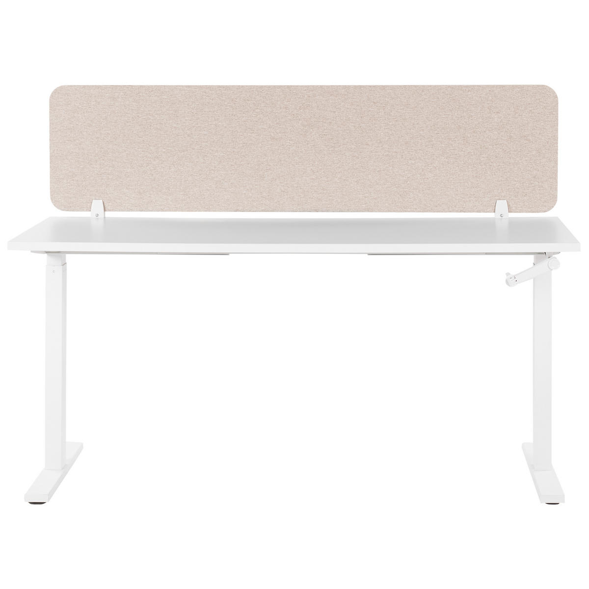 SCHREIBTISCHTRENNWAND 160 x 40 cm Beige Wally - Beige, Textil (160/40/2cm) - Beliani