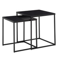 SOFATISCH 2-teilig eckig DASHAN tisch - Schwarz, Metall (40/40/45cm) - tinkaro