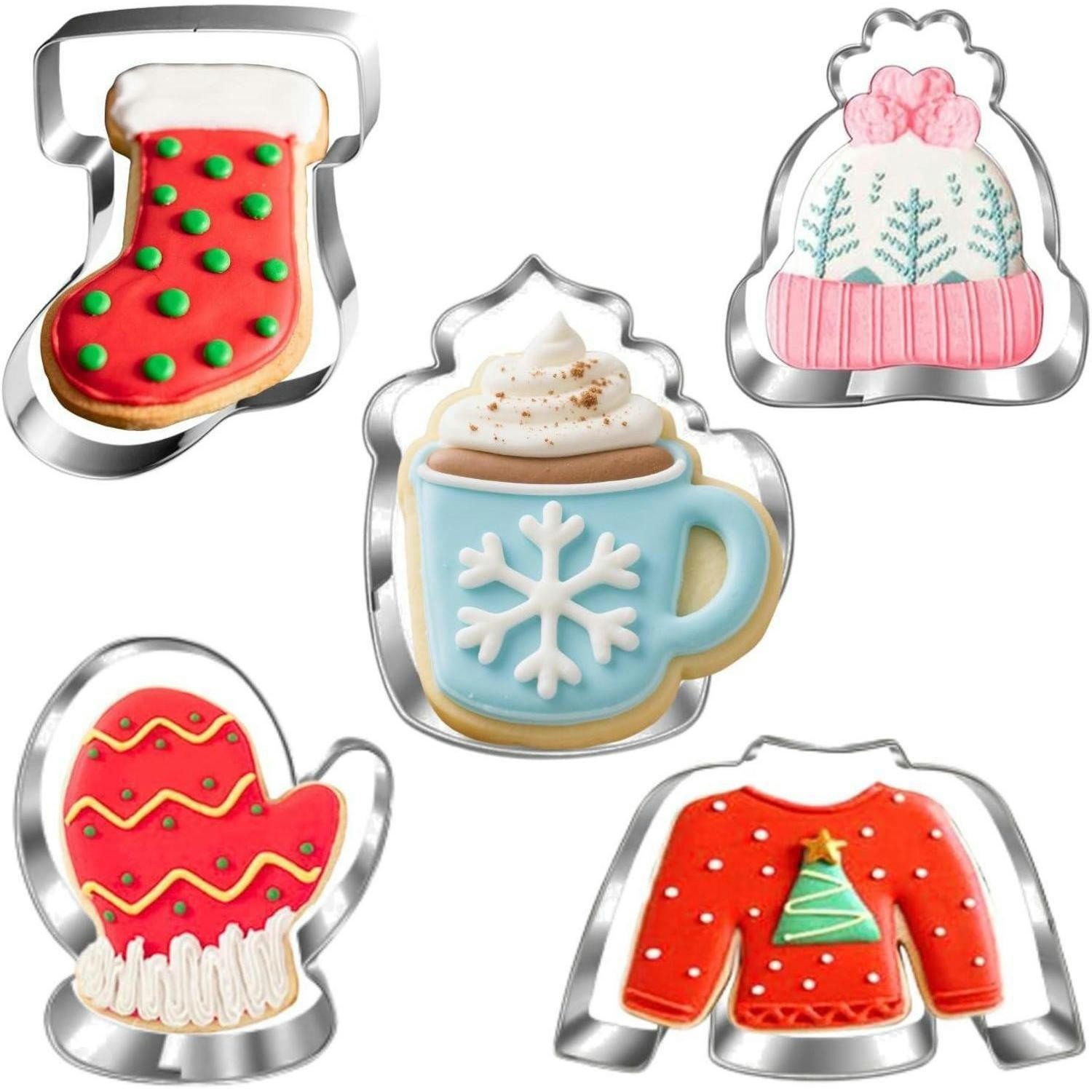 AUSSTECHFORMEN Set 5-teilig Weihnachten - Multicolor, Metall (10/2/10cm)