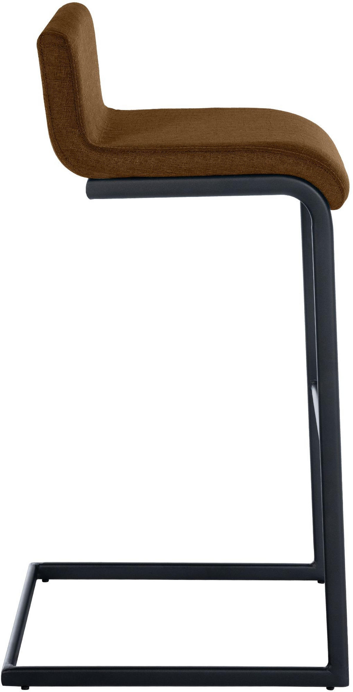 BARHOCKER 2 Stoff Braun - Schwarz/Braun, Textil/Metall (40/96/50cm) - CLP