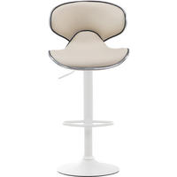 BARHOCKER 2er Set Las-Mallorcas Kunstleder weiß creme - Creme/Weiß, Kunststoff/Metall (46/108/49cm) - TPFLiving