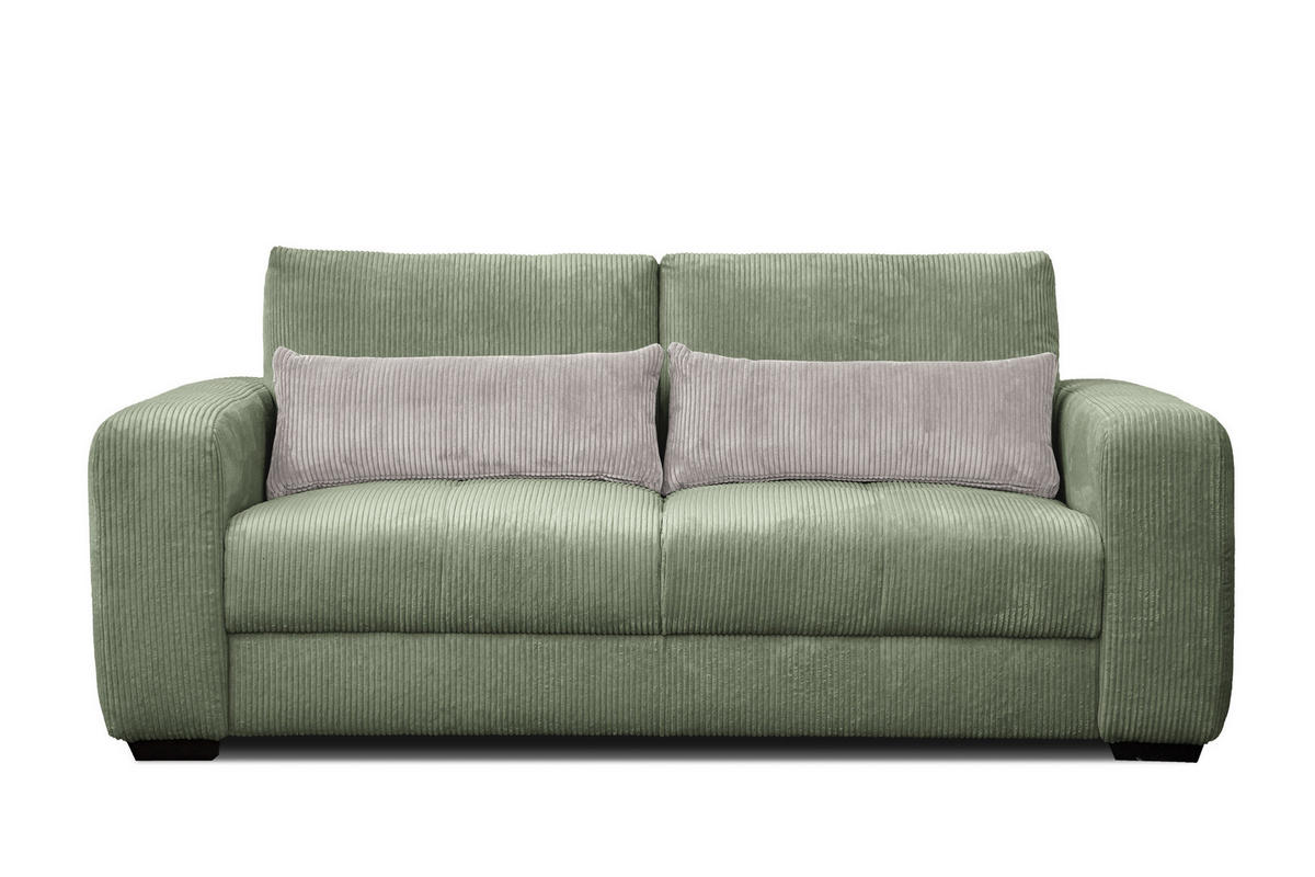SOFA OLI 3-Sitzer, salbeigrün - Salbeigrün, Holz/Textil (208/91/108cm) - Courtois Laville
