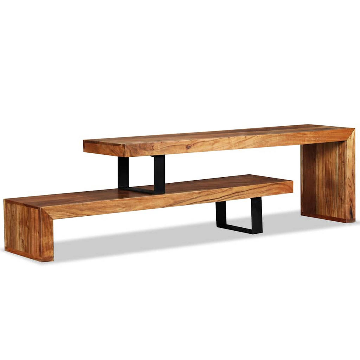TV-SCHRANK Massivholz Akazie - Braun, Holz (30/40/115cm) - vidaXL