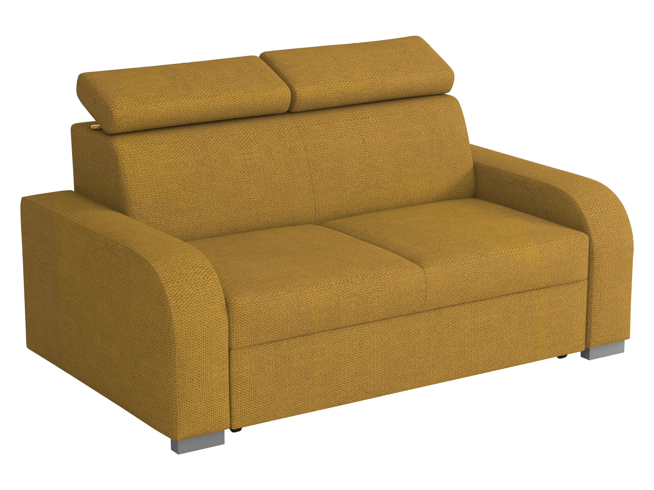 SOFA Oslo 2 - Gelb/Silberfarben, Holz/Kunststoff (170/85/100cm) - MIRJAN24