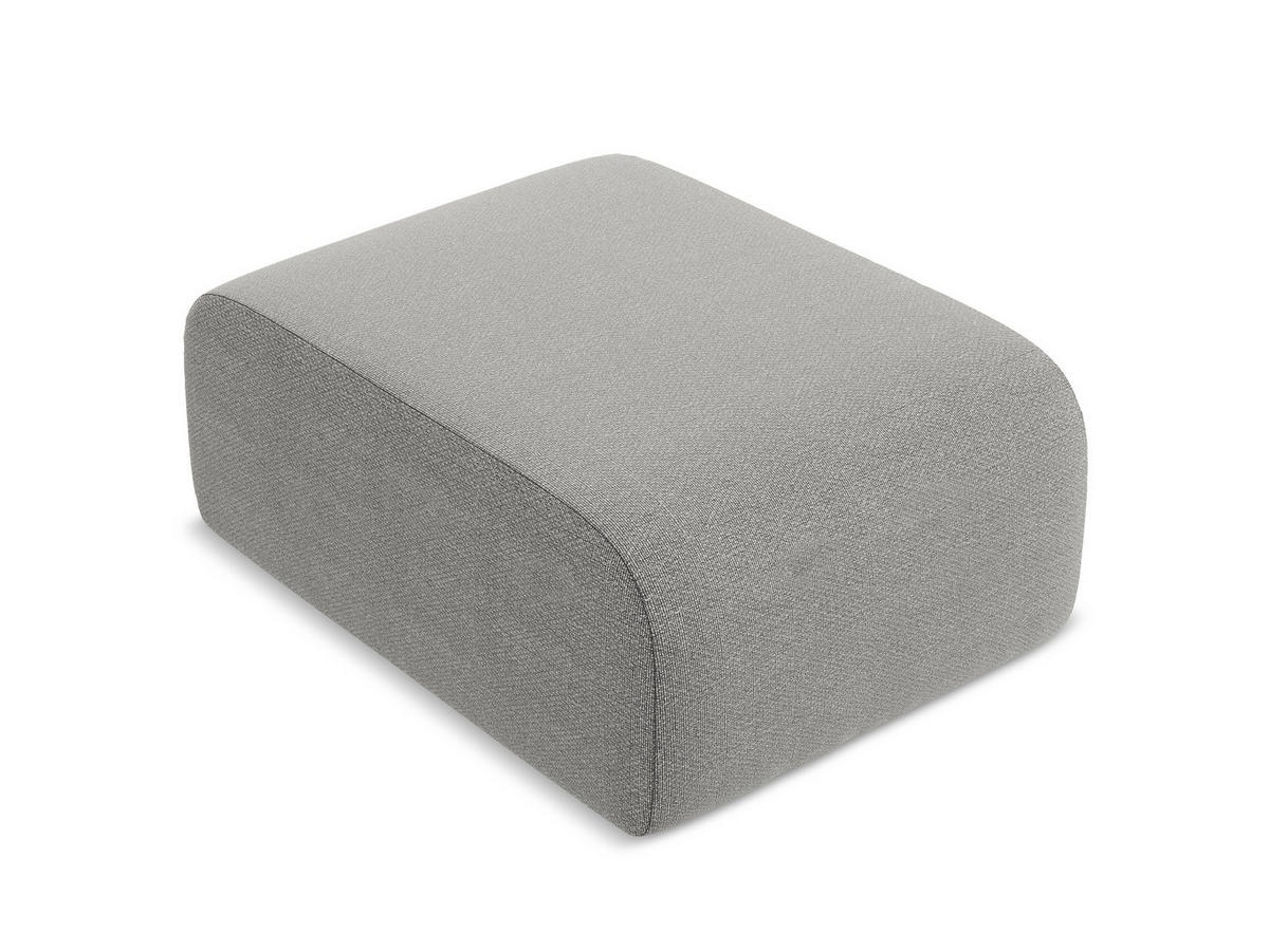 WOHNLANDSCHAFT Bouclé Stoff Blau - Blaugrau/Schwarz, Holzwerkstoff/Kunststoff (325/75/236cm) - Makamii